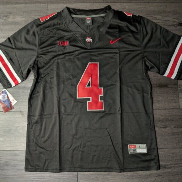 Jeremiah Smith #4 Ohio State Buckeyes BLACKOUT Stitched Men's Jersey Adult Sizes - Picture 1 of 7
